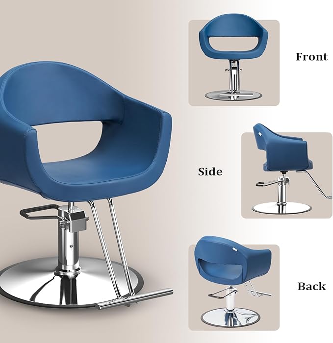 OmySalon Barber Chairs for Barbershop Styling Chair, Salon Chair for Hair Stylist, Heavy Duty Hydraulic Pump, 360°Swivel with Footrest, Hairdressing Home Beauty Spa Equipment