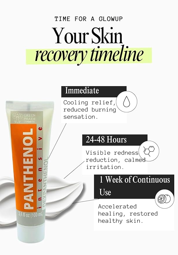 9% Panthenol Intensive Cream – Soothing Redness, Acne, Sunburn & Skin Recovery with Aloe Vera & Hyaluronic Acid – Post-Laser, Facelift, Tattoo, Burn & Hair Transplant Care, 3.4 oz