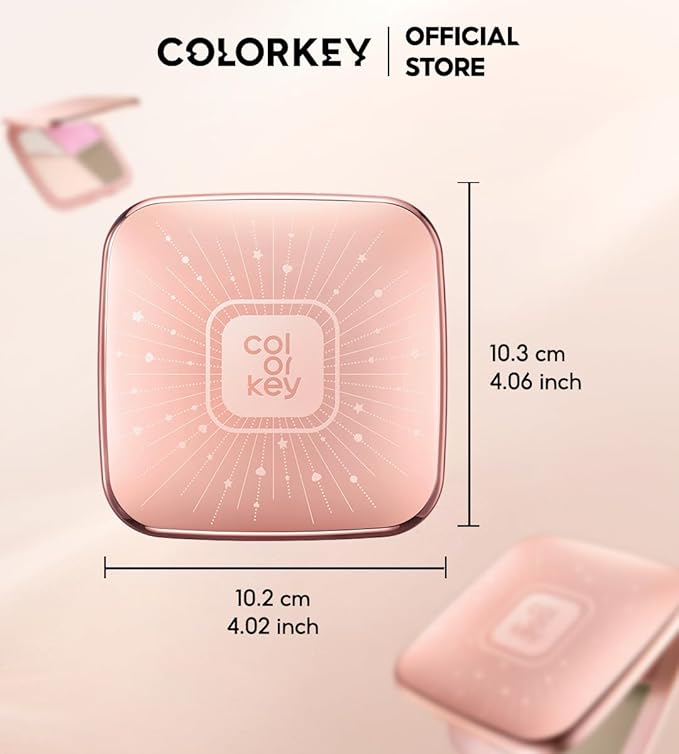 COLORKEY 3D Sculpting Contour Palette, 4-Color, High Capacity, Highlighter, Blush, Shadow, Translucent, Youthful Glow, Long-Lasting, Fine Texture (02)