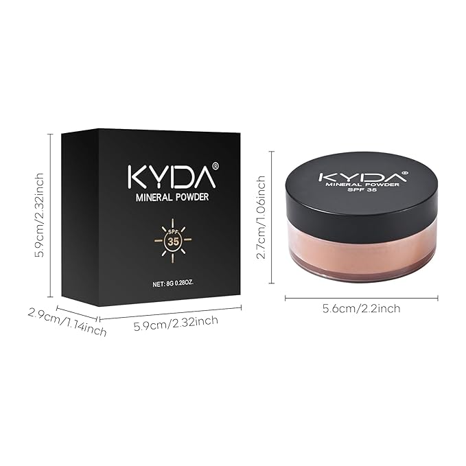 Mineral Powder Bronzer, SPF 35 Natural Glow Contour Sunscreen Loose Powder, Blendable Formula Buildable Coverage Lightweight and Oil Control Makeup Face Contour-Warmth, 0.28oz