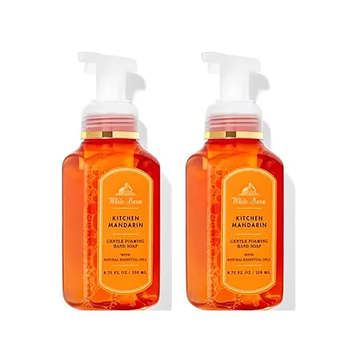 Bath & Body Works Bath and Body Works Kitchen Mandarin Gentle Foaming Hand Soap 8.75 Ounce 2-Pack (Kitchen Mandarin) 17.5 fluid_ounces