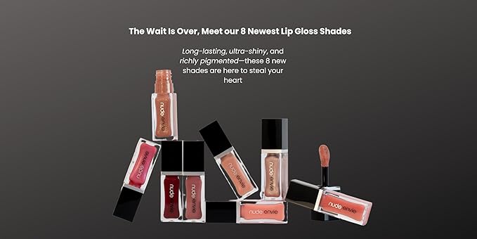 nude envie - Lip Gloss - High-Shine Finish - Moisturizing & Easy Application - Luxury Hydration - Non-Sticky Formula - With Vitamin E & Glycine Soja Oil - Vegan, Paraben-Free & Cruelty-Free - Special