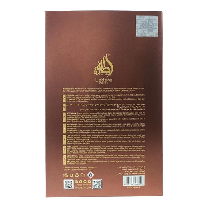 Lattafa Pride Masa for Unisex Eau De Parfum Spray, 3.4 Ounce