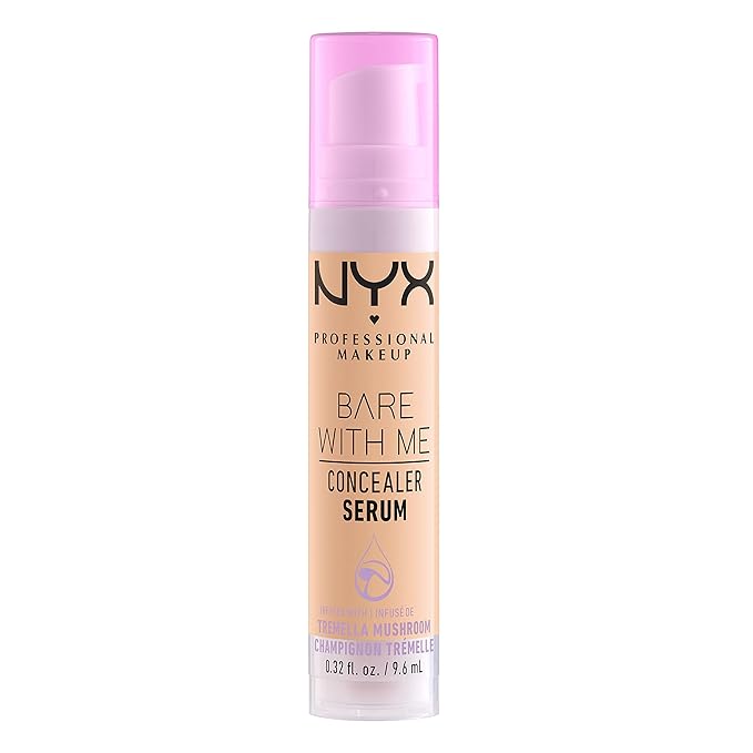 NYX PROFESSIONAL MAKEUP Bare With Me Concealer Serum, Concealer Makeup For Up To 24Hr Hydration - Beige
