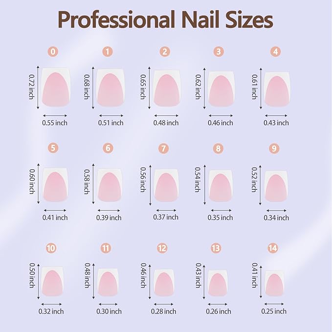 Misssix Deep French Gel Nail Tips, 150Pcs French Tip Press on Nails Short Square Pink, No Need to File Tips Pre-lasting, Fake Nails for Nail Art DIY 15 Sizes
