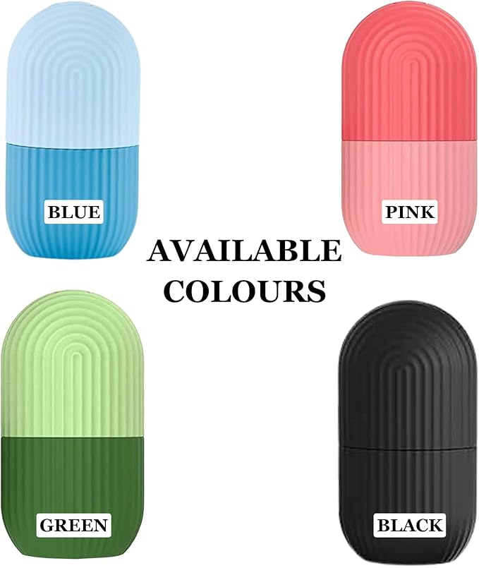 CrafTreat Ice Roller for Face, Eyes & Neck – Reusable Silicone Ice Mold for De-Puffing, Skin Care & Facial Massage (Blue)