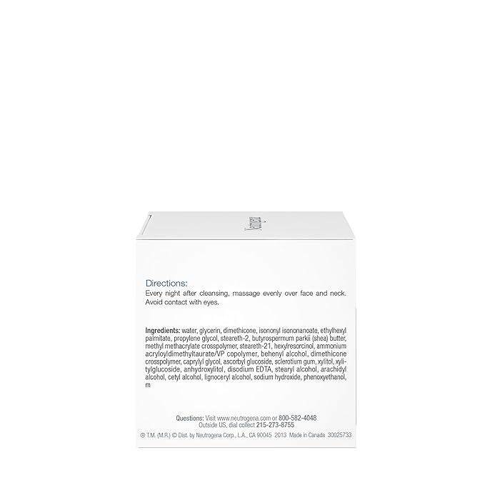 Neutrogena Triple Age Repair Night Face Moisturizer - with Hexinol Technology & Vitamin C, Anti-Wrinkle Face Cream, Visibly Reduces the look Wrinkles & Firms Skin While You Sleep, 1.7 oz
