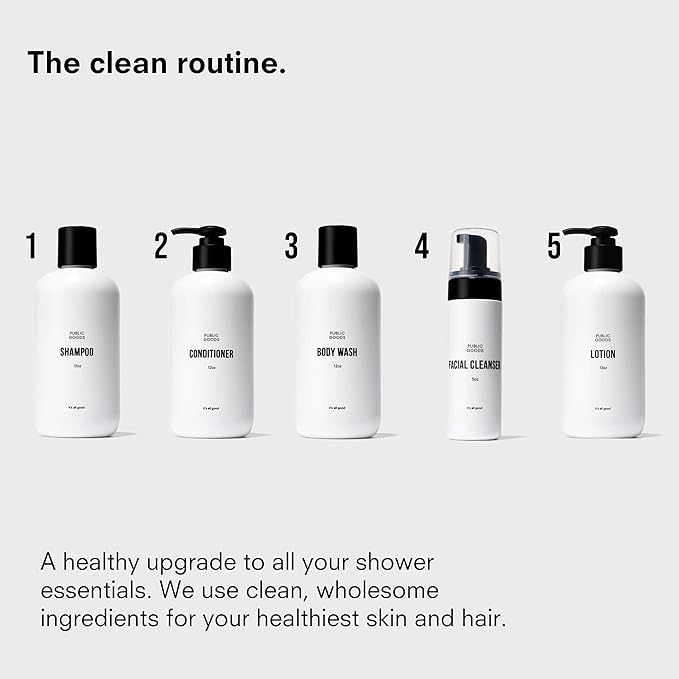 Public Goods Conditioner for Women & Men | Natural Conditioner to Protect & Moisturize Dry Hair | Made with Organic Essential Oils | Sulfate & Paraben Free | Vegan Friendly | 34 Fl Oz Refill