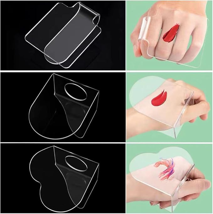 6 Pack Makeup Hand Acrylic Mixing Palette Mixing