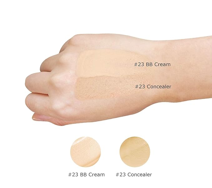 YADAH Silky Fit Concealer BB Cream (23 Natural Beige, 1.18fl oz) - 2-in-1 Korean Makeup for Flawless Skin, Tinted Moisturizer for Blemish Cover. Long-Lasting, All-Day Wear.