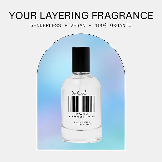 DedCool Eau de Parfum | Xtra Milk | Genderless Luxury Fragrance with Bergamot, White Musk & Amber | Non-Toxic, Vegan | Long Lasting Perfume for Men & Women | Clean, Sophisticated Aroma | 1.7 fl. oz.