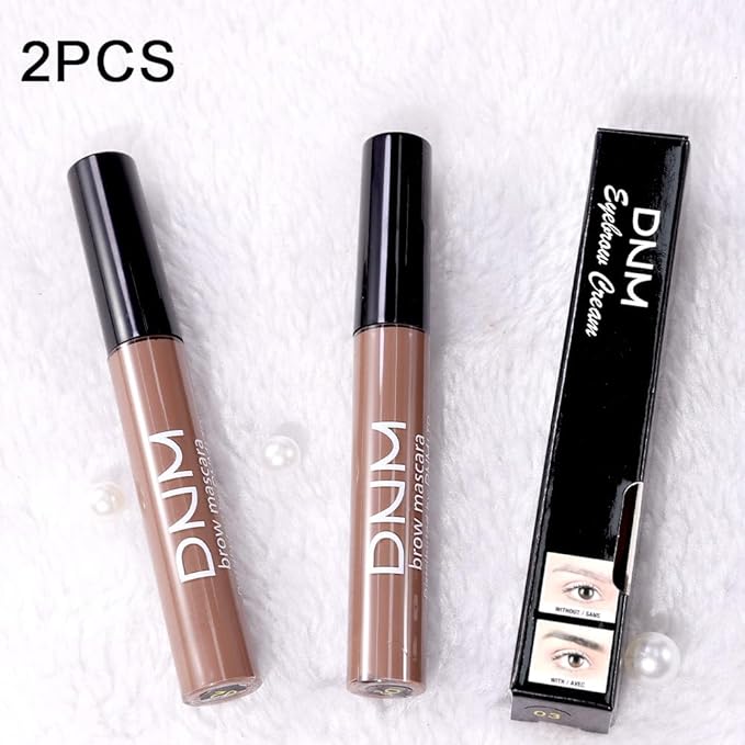 Kaely 2Pcs Eyebrow Gel Waterproof,Longwear Tinted Eye Brow Mascara,Eyebrow Color Makeup kit,maquillaje gel para cejas a prueba de agua,Long Lasting Eyebrows Vegan cosmetics,02 Chocolate