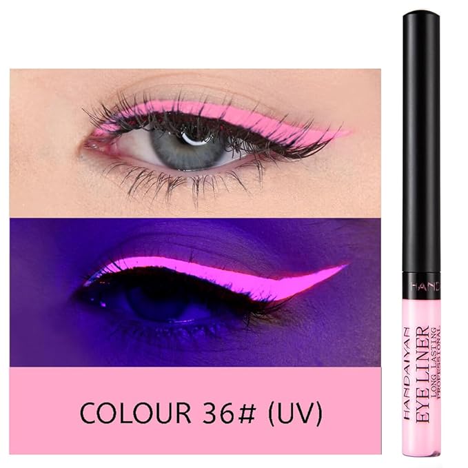 BestLand 12 Colors Matte Liquid Eyeliner Set Colorful UV Neon Eyeliner Pencil Pigmented Waterproof Smudgeproof Long Lasting Eye Liner Xmas Christmas Festival Makeup Gift Kit for Women (Set C)