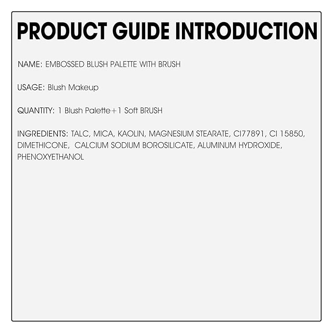 Pink Blush Powder Blush for Cheeks with Brush, Matte Blush Palette Blush Powder Face Blusher, Natural Blendable Formula Silky Lightweight Makeup Blush Rubores de Maquillaje, 001#