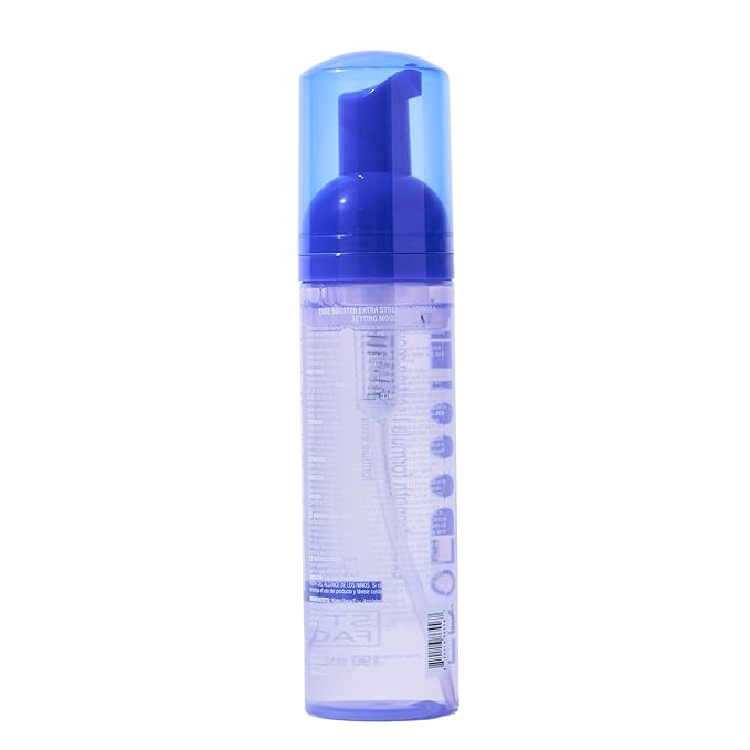 Style Factor EDGE BOOSTER Extra Strength Setting Mousse โ Frizz Control, Extra Volume, and Conditioning โ 6.4oz Blue Sapphire Mousse for Curly Hair