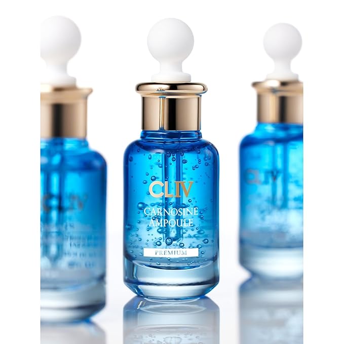 CLIV Carnosine Ampoule, Korean Skincare Hydrating & Smoothing Face Serum with Carnosine, Retinol & Peptides, Moisture Layering for Skin Balance, ballon serum 1.01 fl oz