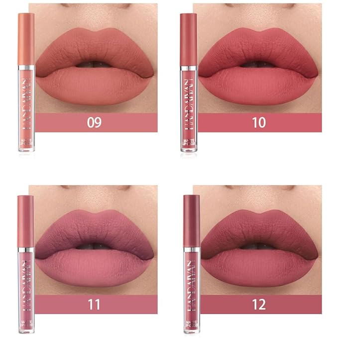 BestLand 3Pcs Matte Liquid Lip Lipstick Set for Women - 24H Transfer-Proof, Moisturizing & Non-Sticky I Warm Nude, Dusty Pink, Soft Coral I Vegan + Cruelty-Free for Daily & Party