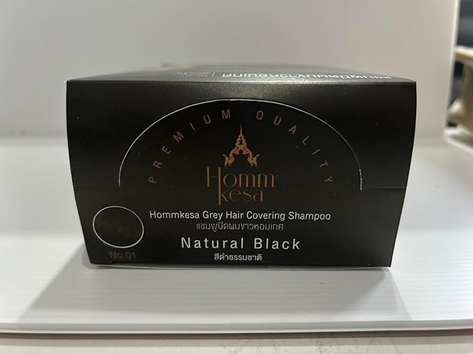 Grey Hair Covering Shampoo (6 Packet) – Premium 3-in-1 Hair Dye Shampoo For Grey Hair (Natural Black)