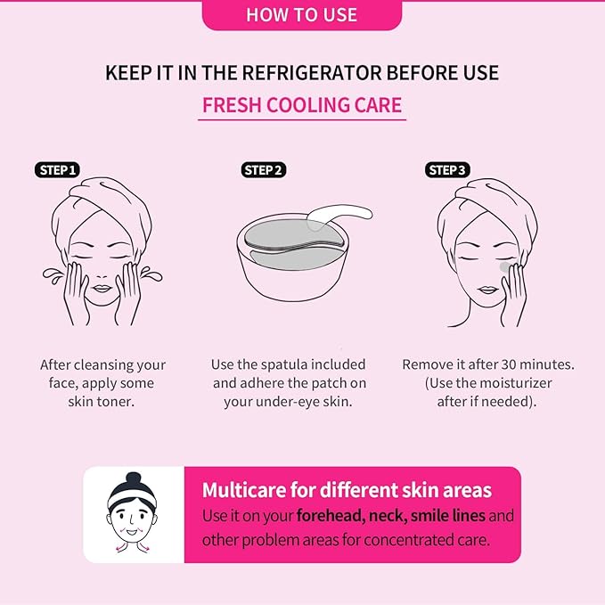 Brightening Hydrogel Eye Patch - Eye Patches for Puffy Eyes and Dark Circles Remover, Under Eye Mask Self Care Gifts for Women - Eye Bag Treatment Skin Care, 60 EA 3.17oz / 90g