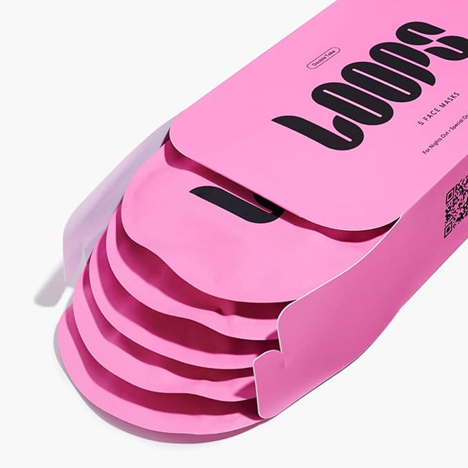 LOOPS DOUBLE TAKE - Hydrogel Korean Face Mask - Calms & Soothes Skin’s Surface - Helps Refine Pores and Luminous - For All Skin Types - 5 pc