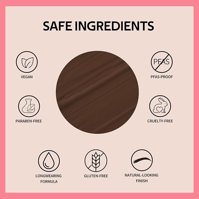 KIMUSE Instantly Semi-Permanent Eyebrow Gel, Long Lasting Eyebrow Tint, Waterproof Tinted Eye Brow Gel, Transfer-Proof, Smudge-Proof, Eyebrow Makeup Gift for Women & Girl, 0.17oz