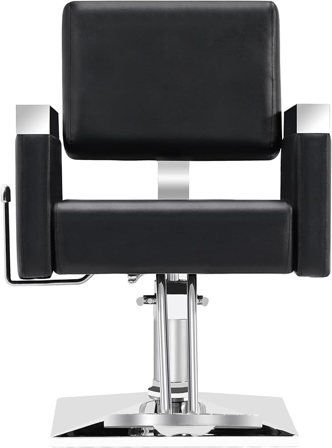 BarberPub Classic Recline Hydraulic Barber Chair Salon Spa Chair Hair Styling Beauty Equipment 3021 (Black)