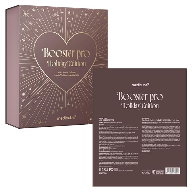 medicube Booster Pro Holiday Gift Set, Amazon Exclusive | Limited Mocha Booster Pro + TXA Niacinamide Serum | Gift for Women & Men | Perfect for Holiday Gifting & Self Care | Korean Skin Care Kit