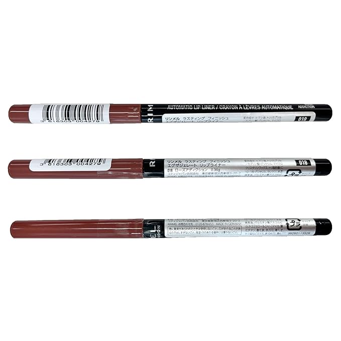 Rimmel Lasting Finish Exaggerate Automatic Lip Liner - Rich, Smooth Formula, Long Lasting - 018 Rose Addiction, .01oz