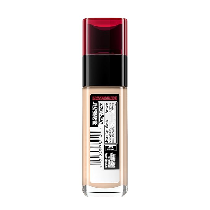 L'Oreal Paris Makeup Infallible Up to 32 Hour Fresh Wear Lightweight Foundation, 415 Rose Ivory, 1 Fl Oz, Packaging May Vary