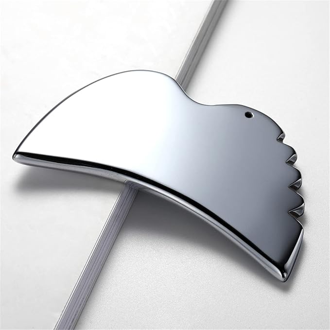Gua Sha Face Massage Beauty Tool Natural Terahertz Energy Stone Guasha Scraping Facial Massager for Spa Body Relaxing