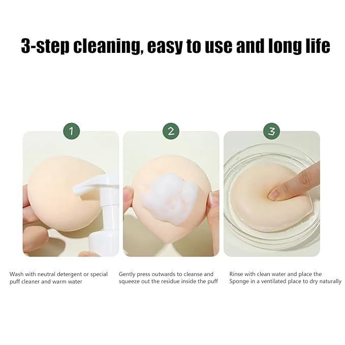 4 PCS Makeup Sponge Makeup Flat Puffs For Foundation Concealer And Powder, Latex Free Blender Marshmallow Makeup Sponges For Natural Makeup (4 PCS)