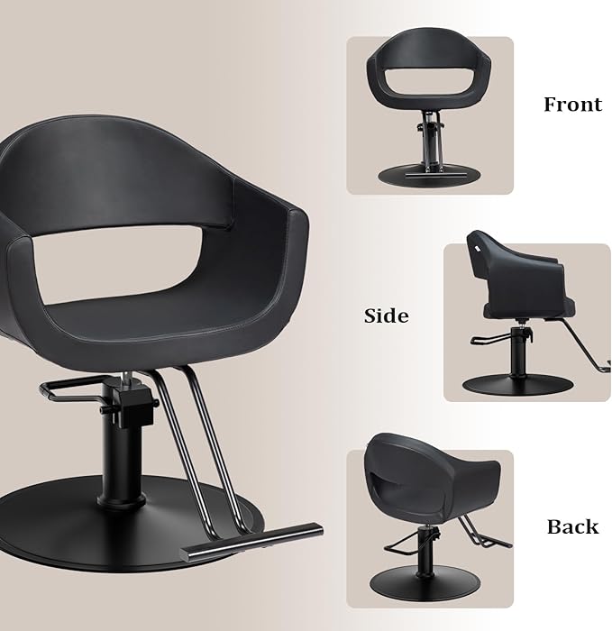 OmySalon Barber Chairs for Barbershop Styling Chair, Salon Chair for Hair Stylist, Heavy Duty Hydraulic Pump, 360°Swivel with Footrest, Hairdressing Home Beauty Spa Equipment