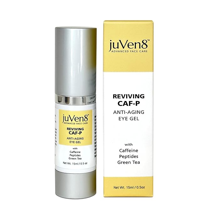 Reviving Eye Gel, 15ml - with Caffeine, Peptides, Green Tea & Hyaluronic Acid - Anti-Aging, Anti-Wrinkle, Dark Circles Eye Cream