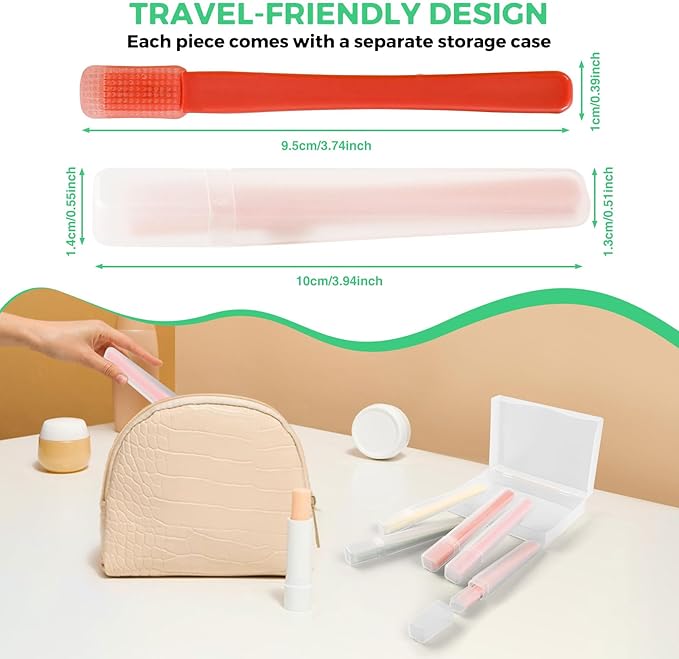 Soft Silicone Eyelid Brush for Sensitive Eyes,Gentle Eyelid Cleanser for Blepharitis,MGD,Dry Eyes Relief,Lid Scrubber for Removes Dirt & Oil,Reusable Eye Cleaning Tool (5pcs)