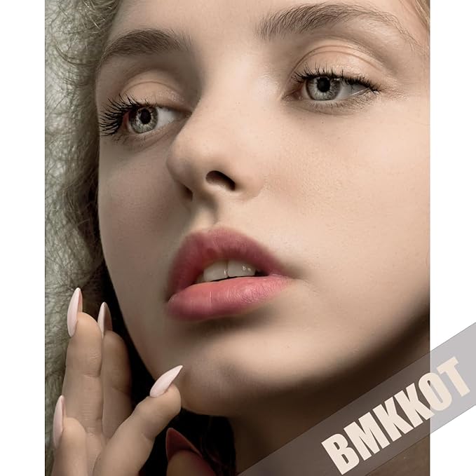 24Pcs Gradient Pink Press on Nails Medium Cute Fake Nails 3D Flower Acrylic Nails Butterfly Bow Artificial Glue on Nails Glossy Pink False Nails Water Ripple Design Almond Stick on Nails for Women