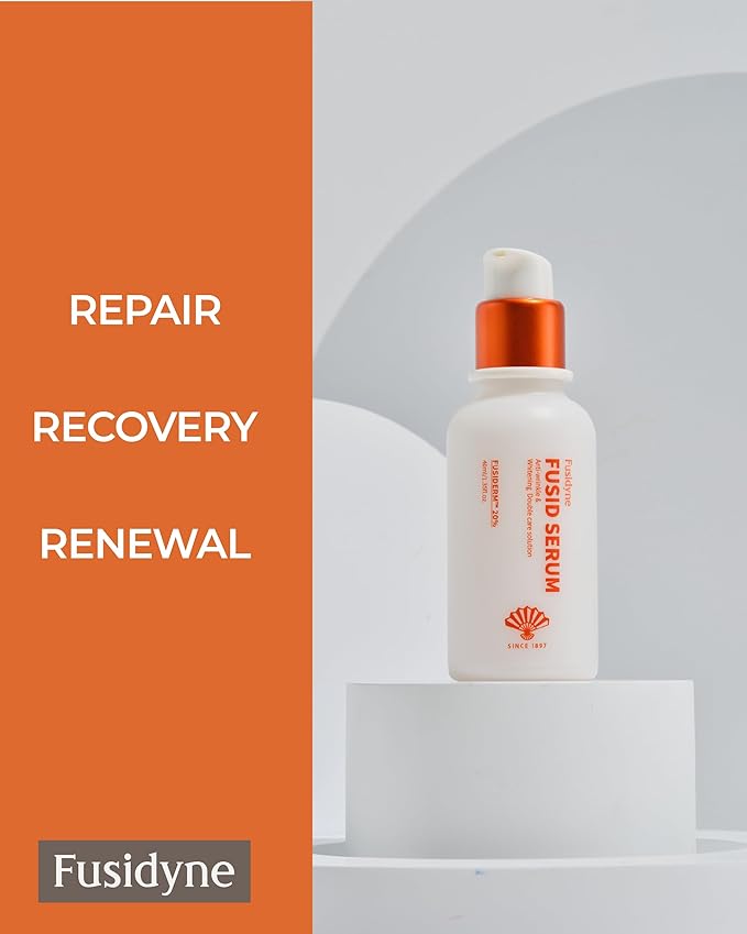 Fusid Serum (1.4fl oz) Serum for Face for Radiance. Dry & Sensitive Skin. Korean Skin Care with Fusiderm, Peptides, Vitamin C.