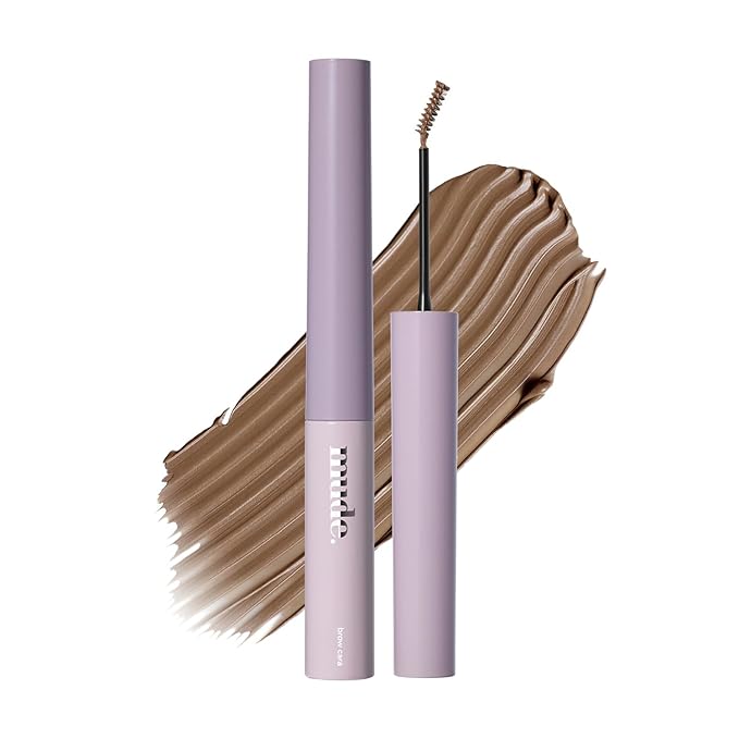 mude Inspire Skinny Browcara, Color Fixing Eyebrow Gel, Volumizing Browcara for Full Volumimous Brows (B02 MUTE NUT)