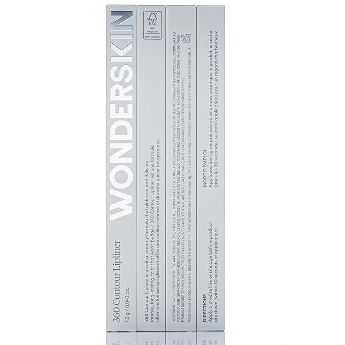 Wonderskin Lipliner Pencil - 360 Contour Lipliner, Long Lasting, Sharpenable, Waterproof and Transfer-Proof Nude Lip Liner Pencil (Ruby)