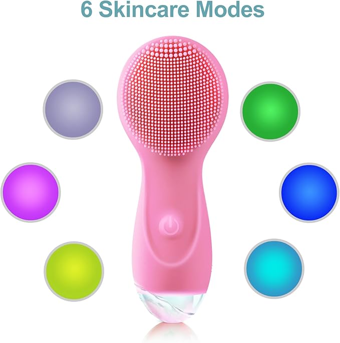 Facial Massager, Facial Cleansing Brush, Waterproof Rechargeable Portable Powerful Massage Cleaning ultrasonic face Washer, Facial Cleansing Tool, Suitable for Ladies Facial Exfoliation.