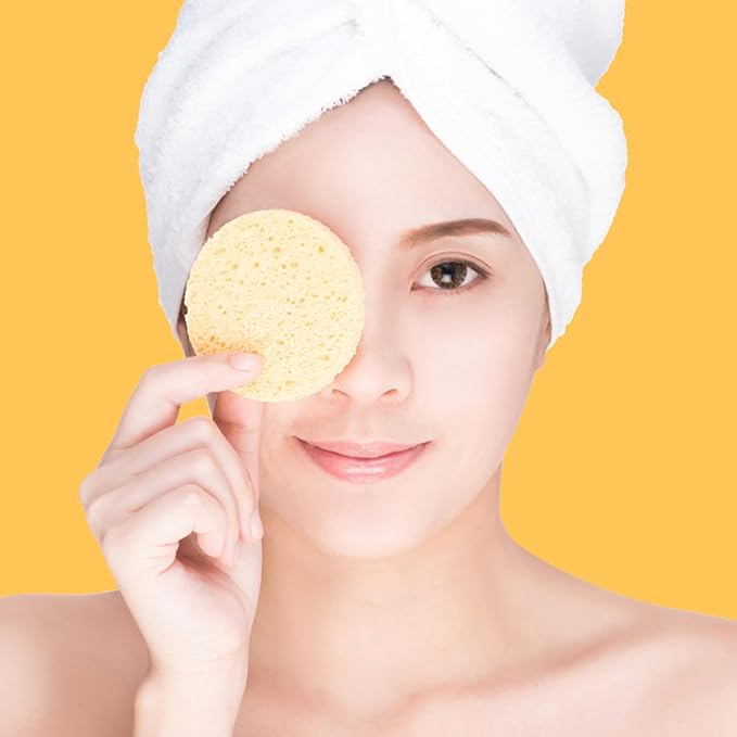 120 Count Compressed Facial Sponges, Face Cleansing Sponge for Estheticians Spa Wash Round Makeup Removal Sponge Pads for Women,Girls Compress Exfoliating Removal Sponge (Mix-Color)