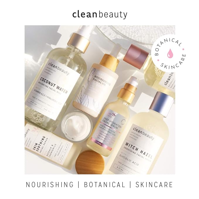 Clean Beauty Hydrating Rose Petal Facial Oil with Rosehip Oil & Vitamin E, Reduce Fine Lines & Dark Spots, Moisturize & Nourish, USA Made (1.83 fl oz)