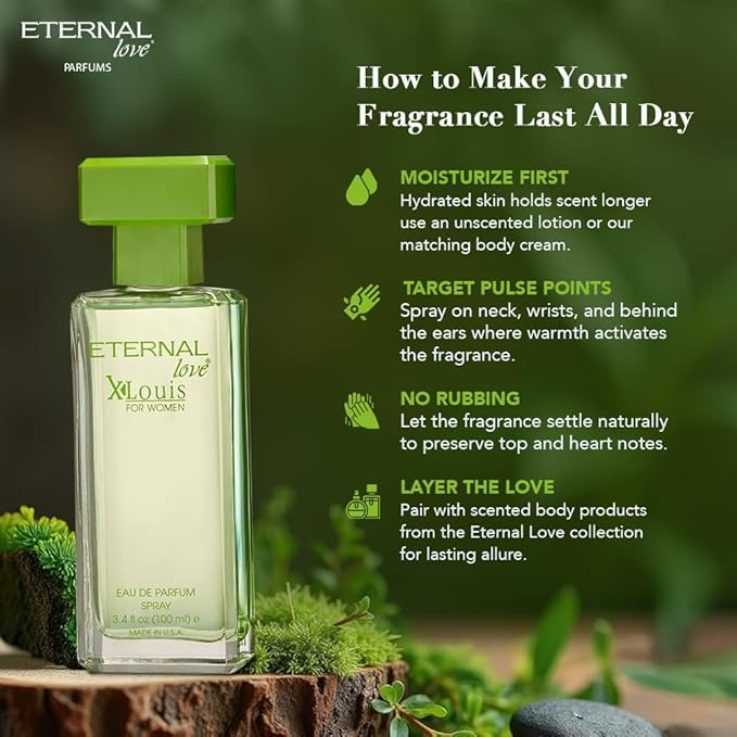 Eternal Love X-Louis for Women - Long Lasting Eau de Parfum Spray 100ml - Premium Floral Fragrance with Amber & Vanilla - Sophisticated Scent