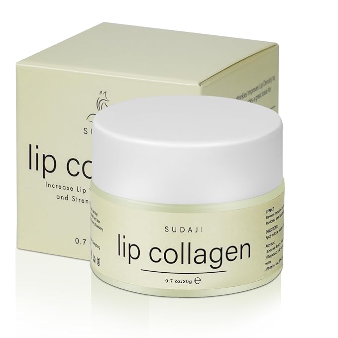 Lip Collagen + Peptide 0.7oz, Collagen Lip Mask with Vitamins E, A -Lip balm to Nourish & Hydrate Lips, Lip Moisturizer for Gentle exfoliating