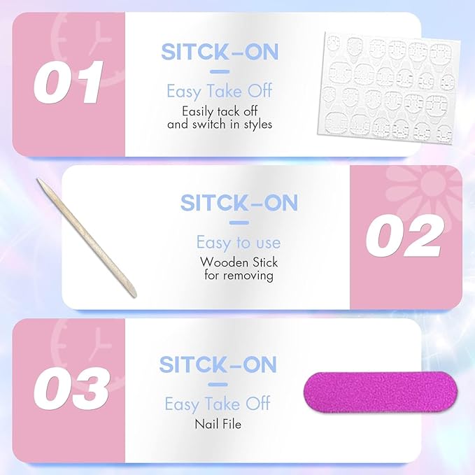 Hot Pink Press on Nails Short Square, KQueenest Gel Fake Nails Short Coffin Pure Bright Color Natural Petite Nails Kit Solid Stick on Nails Press on for Women Daily Office Manicure