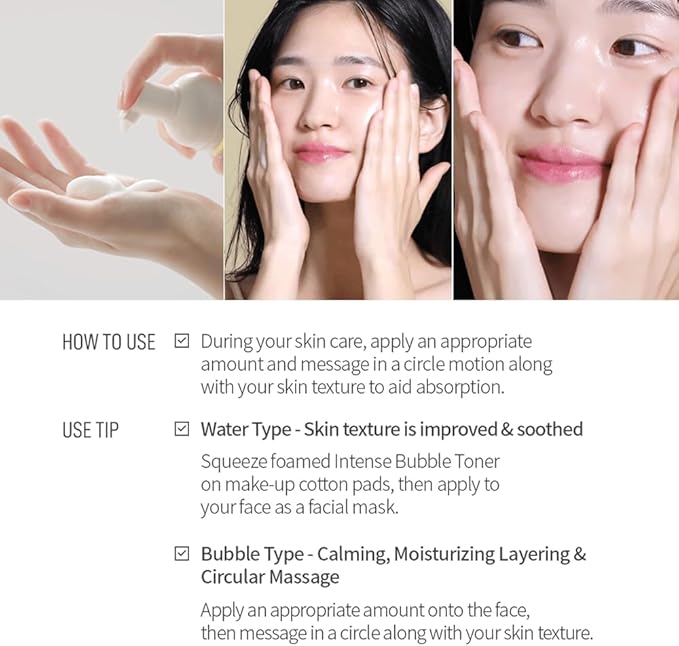 TENZERO CICA Bubble Toner, 4.73 fl oz/140ml, Hydrating & Soothing Centella Toner for Face, Barrier Repair, Korean Bubble Skincare