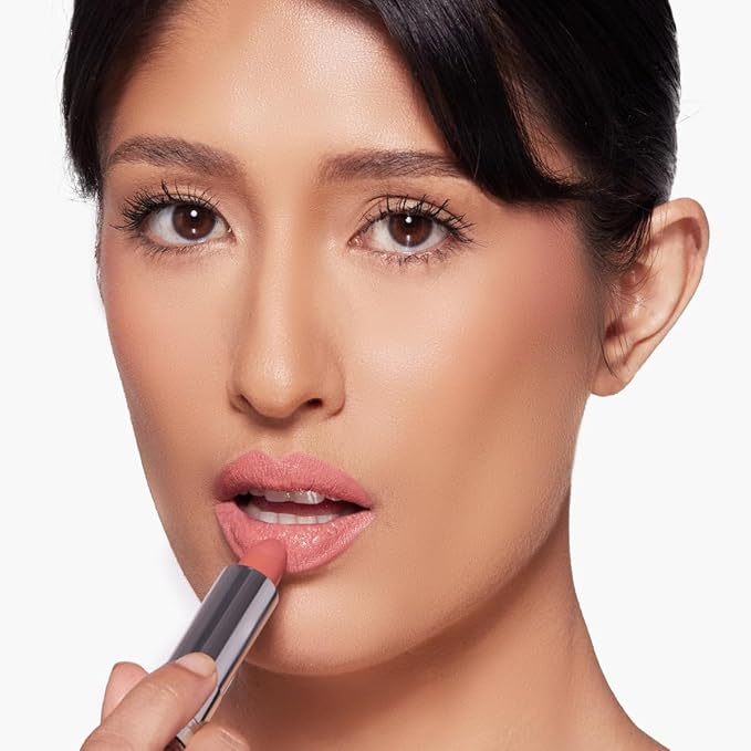 OFIR Lip Rouge Satin Hydrating Lipstick | Full Coverage Cream Lipstick Long Wear | Lightweight Lip Satin Finish with Shea Butter Apricot Oil | Pink Smoothie - Muted Pink 0.12 oz