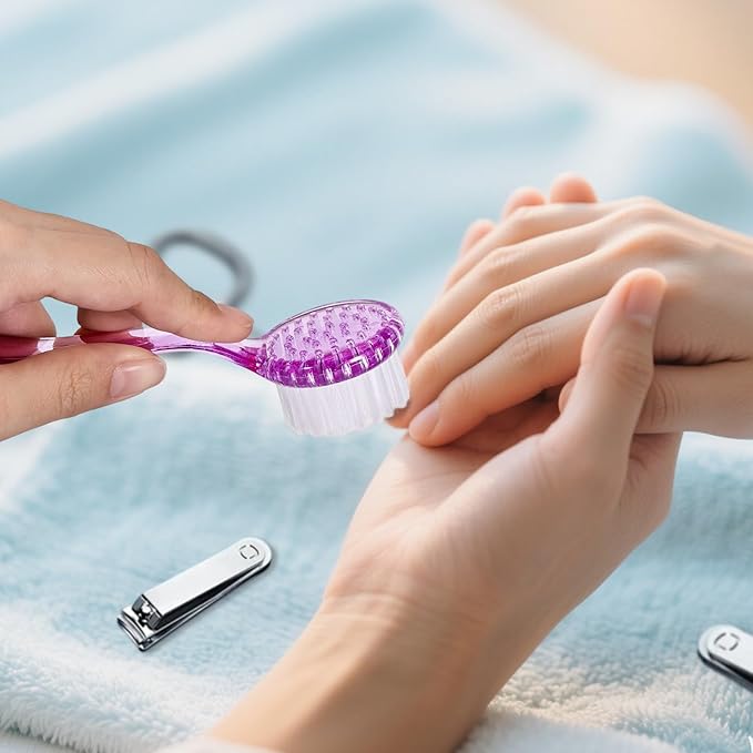 4 Pack Facial Cleansing Brush, Beomeen Face Scrubber Exfoliating Brush Face Wash Scrub Exfoliator for Skin Care, Makeup Removal,Purple