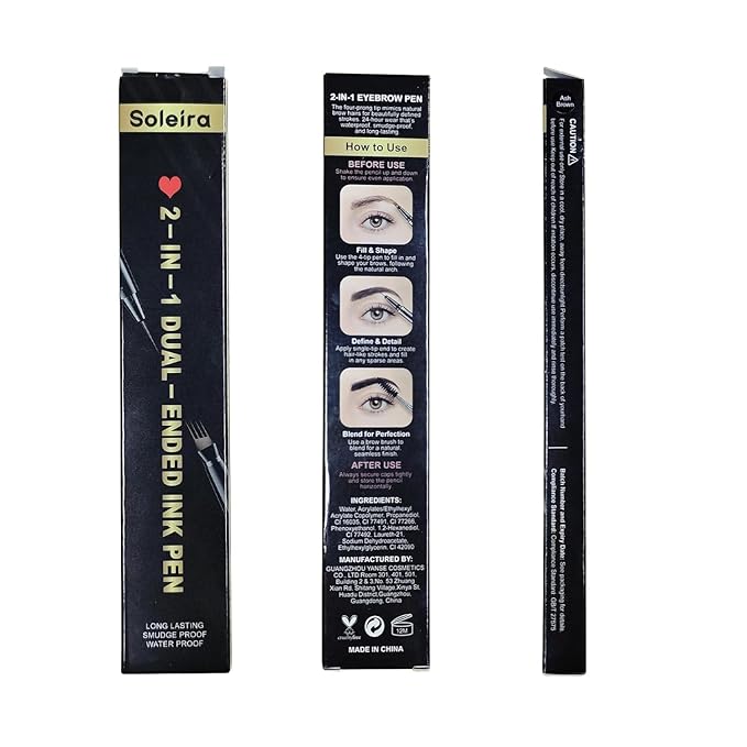 Waterproof Eyebrow Pencil with 4 Tip Microblading Pen and Dual-ended Brush, for Natural-Looking Brows, Long-Lasting, Blonde