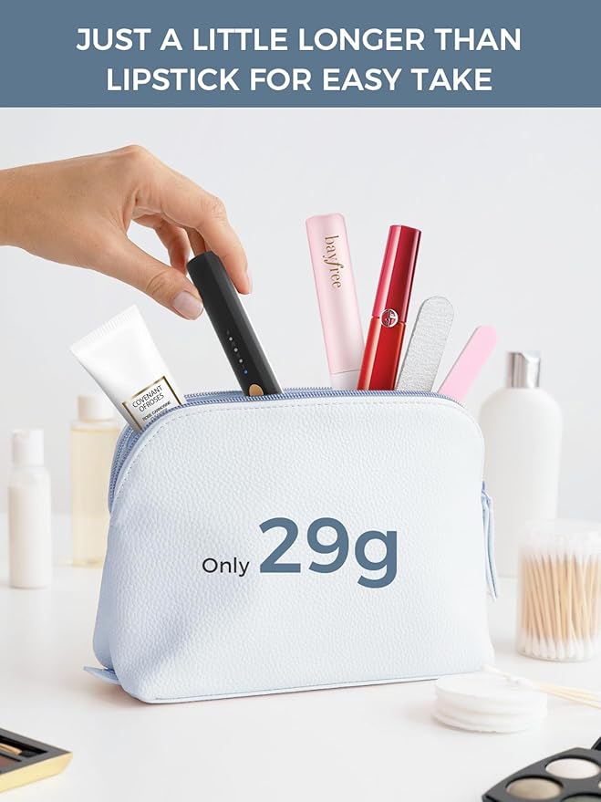 Smiling Shark Heated Eyelash Curler, 360ยฐWand-Style Heated Lash Brush Rechargeable with 3 Brush Heads & 3 Temp & 5s Fast HeatingใLengthen/Define/Curlerใ 3-in-1 Lash Curler for All Types of Lashes