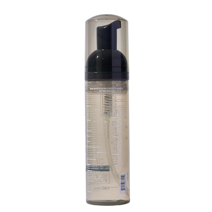 Style Factor EDGE BOOSTER Extra Strength Setting Mousse โ Frizz Control, Extra Volume, and Conditioning โ 6.4oz Hematite Mousse for Curly Hair